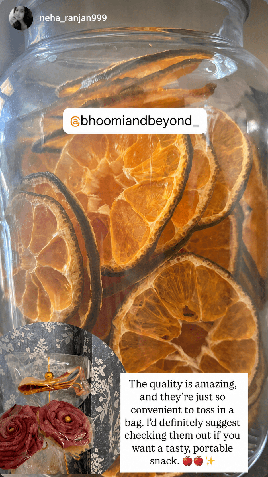 Bhoomi & Beyond — customer Instagram story