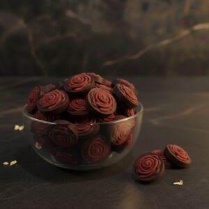 strawberry cocoa rosettes
